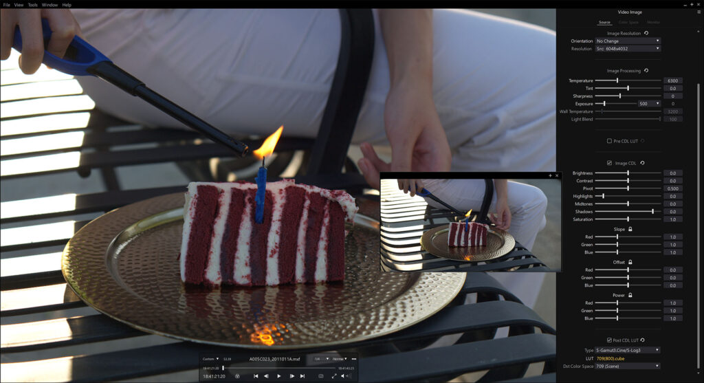 Tin Man - RAW color correction with 2nd display window